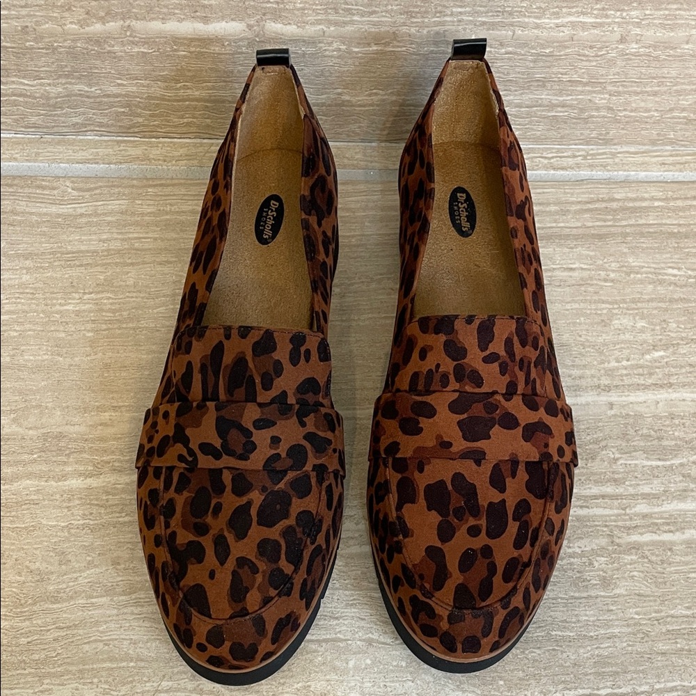 Dr. Scholl's NWOT Women’s Sz 9.5 Brown & Black Leopard Animal Print Loafers - Picture 3 of 9